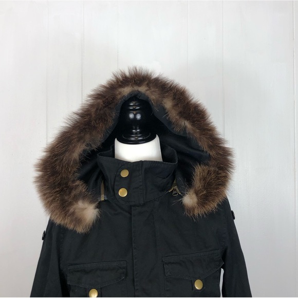 PJK Patterson J. Kincaid Lauren Fur Parka Jacket Sz M - Picture 3 of 10
